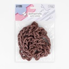 Цепочка для сумки, пластиковая, матовая, 17×23 мм, 120 см, серо-коричневая - Фото 3