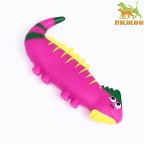 Игрушка пищащая 'Хамелеон' для собак, 19 см, фиолетовая