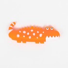 Игрушка пищащая "Крокодил" для собак, 19 см, оранжевая - фото 7860776