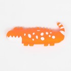 Игрушка пищащая "Крокодил" для собак, 19 см, оранжевая - фото 7860777