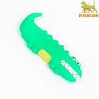 Игрушка пищащая "Крокодил" для собак, 19 см, зелёная - фото 3810337