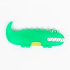 Игрушка пищащая "Крокодил" для собак, 19 см, зелёная - фото 7860780