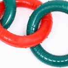 Игрушка жевательная "Всегда вместе!", TPR, 3 кольца по 8 см, зелёная/оранжевая - Фото 3