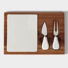 Набор для подачи сыра «Мрамор», 2 ножа, акация - Фото 1