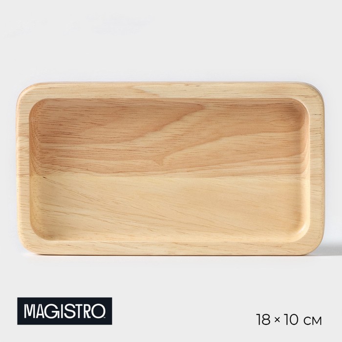 Менажница Magistro Tropical, 18×10×1,8 см, каучуковое дерево - Фото 1