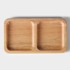 Менажница Magistro Tropical, 2 секции, 18×10×1.8 см, каучуковое дерево - Фото 3