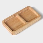 Менажница Magistro Tropical, 2 секции, 18×10×1.8 см, каучуковое дерево - Фото 4