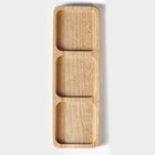 Менажница Magistro Tropical, 3 секции, 30×10×1.8 см, каучуковое дерево - Фото 3