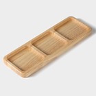 Менажница Magistro Tropical, 3 секции, 30×10×1.8 см, каучуковое дерево - Фото 4