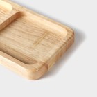 Менажница Magistro Tropical, 3 секции, 30×10×1.8 см, каучуковое дерево - Фото 5