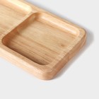 Менажница Magistro Tropical, 4 секции, 35×10×1.8 см, каучуковое дерево - Фото 5