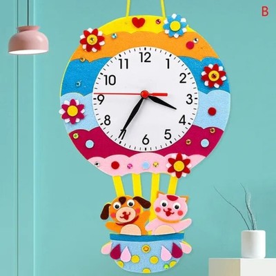 Детские настенные часы DIY «Зверюшки», сделай сам, плавный ход, 22×29 см, от батарейки АА