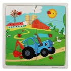 Игрушка деревянная, вкладыши с ручками «Синий трактор» - фото 320509584