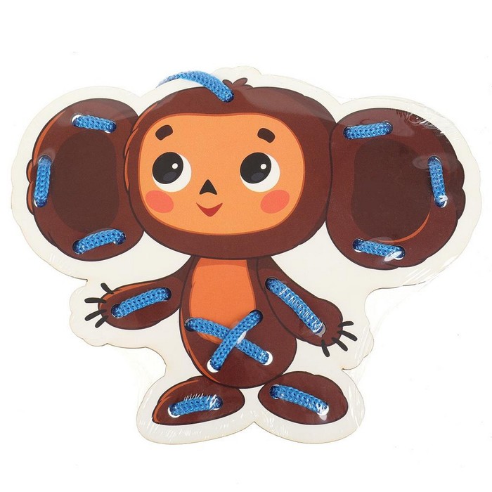 

Игрушка деревянная шнуровка «Чебурашка» 16 см