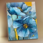 Картина по номерам с поталью «Голубые цветы» 18 цветов, 40 × 50 см - фото 8359936