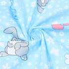 Пеленка Крошка Я "Зайки" цв. голубой, 70*120 см, 100% хлопок - Фото 3