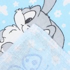 Пеленка Крошка Я "Зайки" цв. голубой, 70*120 см, 100% хлопок - фото 23199716