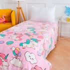 Плед Павлинка Единороги розовый 150х200см, аэрософт, 190г/м, пэ100% - фото 110498545