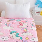 Плед Павлинка Единороги розовый 150х200см, аэрософт, 190г/м, пэ100% - фото 110498544