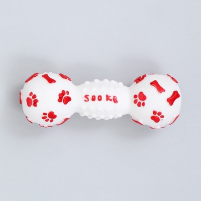 Игрушка для собак, пищащая, «Кость» белая 12.5 см