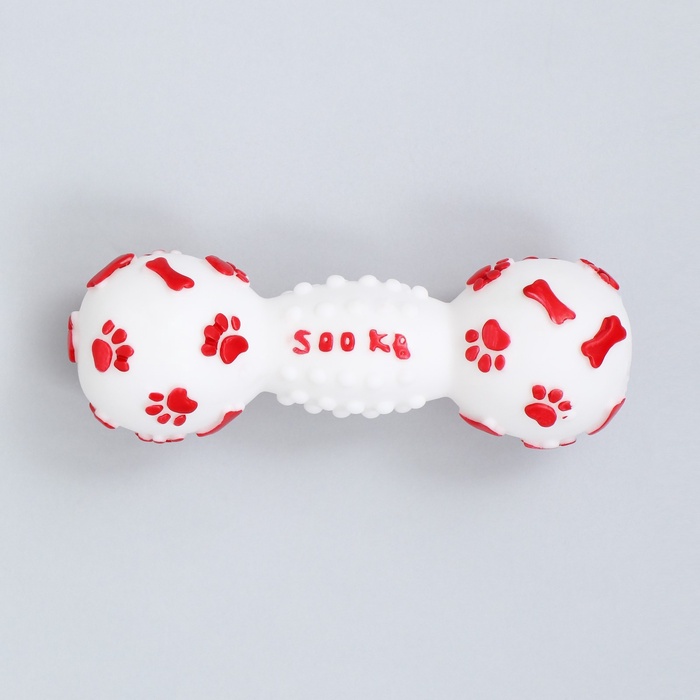 Игрушка для собак, пищащая, "Кость" белая 12,5 см - Фото 1