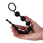 Анальные шарики круглые, h=30 см, d=1×2.5 см, PVC, черные - Фото 3