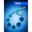Анальные шарики Оки-Чпоки, круглые, h- 30 см, d-1 x 2.5 см, PVC, голубые - Фото 2
