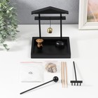 Японский сад камней настольный «Дзен. Колокол», с набором аксессуаров, 15×14×13 см - Фото 6