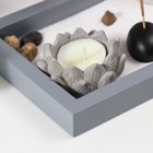 Японский сад камней настольный «Дзен. Будда медитирует у сакуры», со свечой, набор аксессуаров, 32×13×22 см - Фото 4