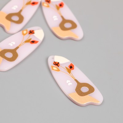 Декор для творчества акрил «Цветы в вазе. Абстракция», 0.2×1.8×4.5 см