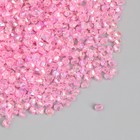 Бусины для творчества пластик "Ромб-кристалл голография розовый" набор 20 гр 0,4х0,4 см - Фото 2