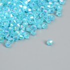 Бусины для творчества пластик "Ромб-кристалл голография голубой" набор 20 гр 0,4х0,4 см - фото 320564121