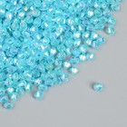 Бусины для творчества пластик "Ромб-кристалл голография голубой" набор 20 гр 0,4х0,4 см - Фото 2