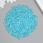 Бусины для творчества пластик "Ромб-кристалл голография голубой" набор 20 гр 0,4х0,4 см - Фото 3