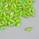 Бусины для творчества пластик "Ромб-кристалл голография зелень" набор 20 гр 0,6х0,6х1,2 см - Фото 2
