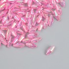 Бусины для творчества пластик "Ромб-кристалл голография розовый" набор 20 гр 0,6х0,6х1,2 см   989630 - Фото 2