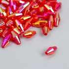 Бусины для творчества пластик "Ромб-кристалл голография красный" набор 20 гр 0,6х0,6х1,2 см   989630 - фото 8360423