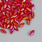 Бусины для творчества пластик "Ромб-кристалл голография красный" набор 20 гр 0,6х0,6х1,2 см   989630 - Фото 2