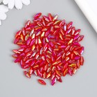 Бусины для творчества пластик "Ромб-кристалл голография красный" набор 20 гр 0,6х0,6х1,2 см   989630 - Фото 3