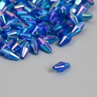 Бусины для творчества пластик "Ромб-кристалл голография синий" набор 20 гр 0,6х0,6х1,2 см - фото 320564176