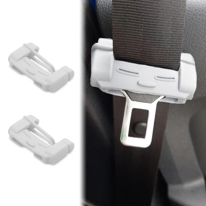 Чехол заглушки ремня безопасности, белый, набор 2 шт. - Фото 1