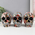 Фигурка полистоун «Череп цветной», 9×11×13 см, МИКС - Фото 1