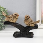 Сувенир полистоун "Две золотые птицы на ветке" 20х6х14 см - фото 1493680