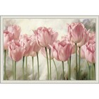 Репродукция картины «Розовые тюльпаны. №2», 50х70, рама (45-A355) - фото 301682521