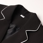 Пиджак женский с кантом MINAKU: Casual Collection  цвет черный, р-р 44 - Фото 6