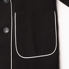 Пиджак женский с кантом MINAKU: Casual Collection  цвет черный, р-р 44 - Фото 8