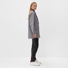 Пиджак женский с контрастным воротником MINAKU: Casual Collection  цвет серый, р-р 48 9888900 - фото 11965202
