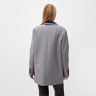 Пиджак женский с контрастным воротником MINAKU: Casual Collection  цвет серый, р-р 48 9888900 - фото 11965203