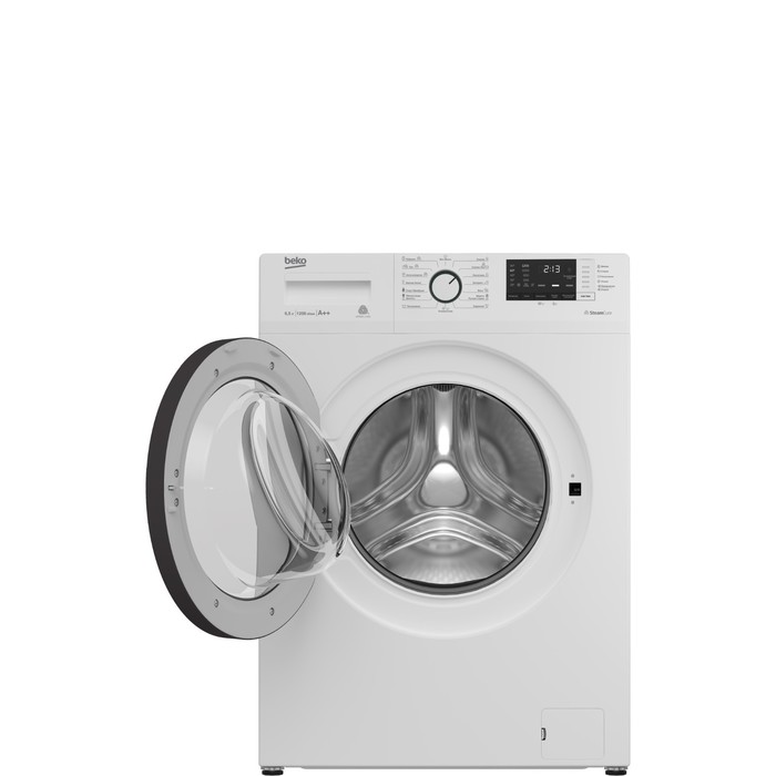 Стиральная машина Beko WSRE 6H612ZAWI, класс А, 1200 об/мин, до 6.5 кг, дисплей, белая - фото 51485971