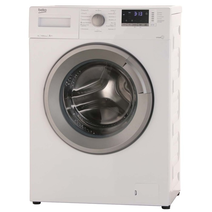 Стиральная машина Beko WSDN 63512ZSW, класс А, 1000 об/мин, до 6 кг, дисплей, бело/серая - Фото 1